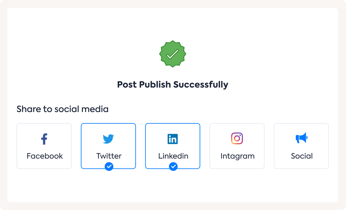 Post publish job details